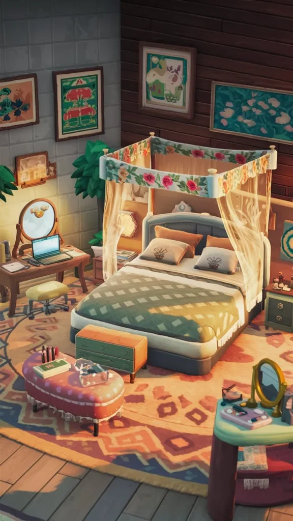 30+ Images of Inspiring Bedroom Ideas in Animal Crossing: New Horizons (ACNH)