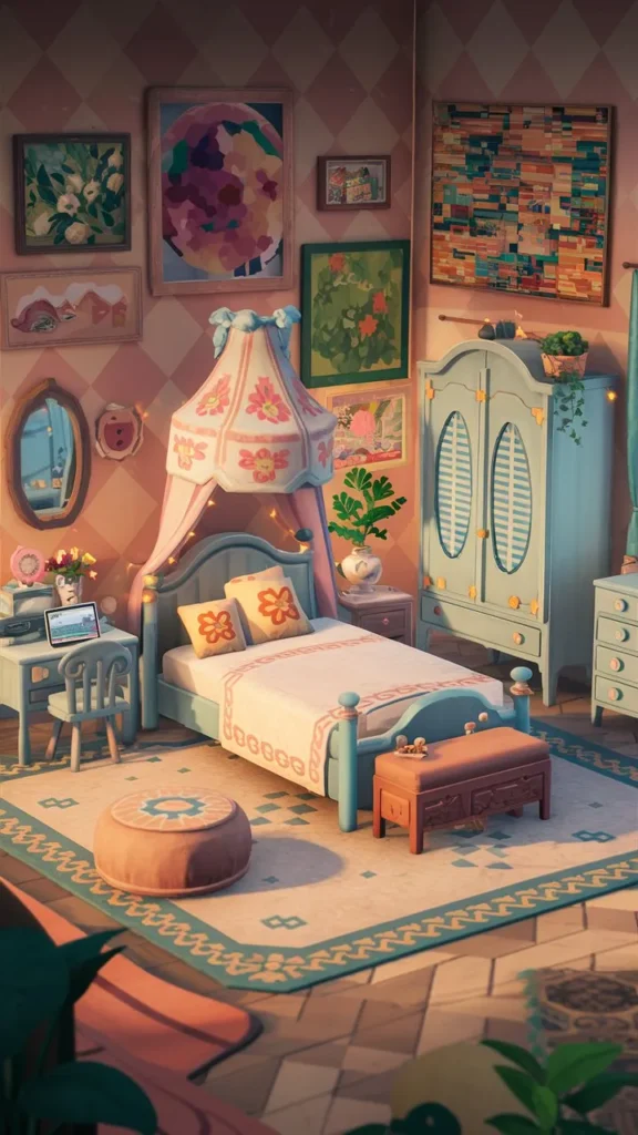 30+ Images of Inspiring Bedroom Ideas in Animal Crossing: New Horizons (ACNH)