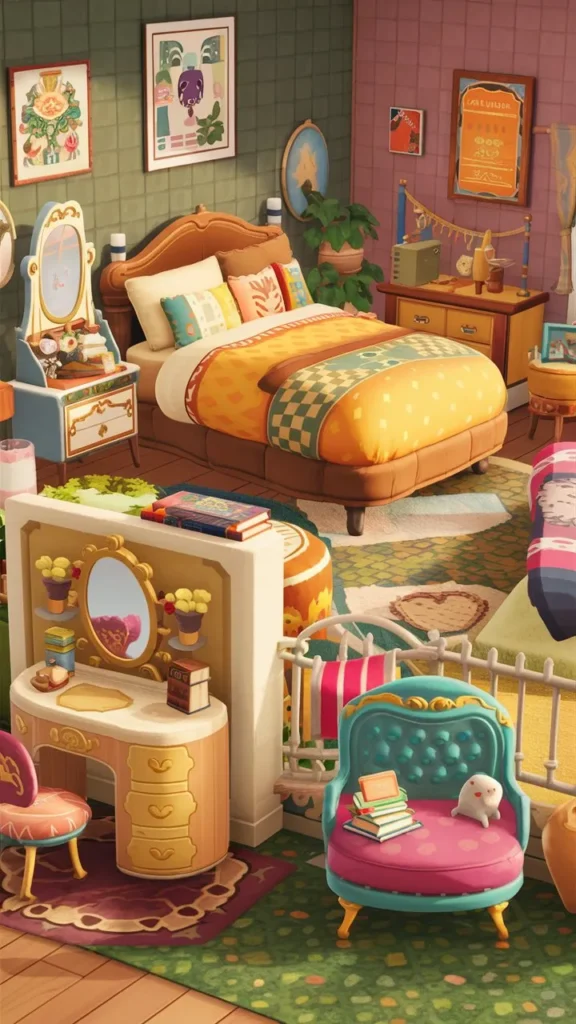 30+ Images of Inspiring Bedroom Ideas in Animal Crossing: New Horizons (ACNH)