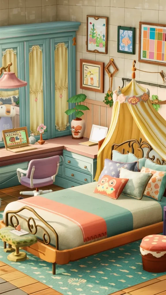 30+ Images of Inspiring Bedroom Ideas in Animal Crossing: New Horizons (ACNH)