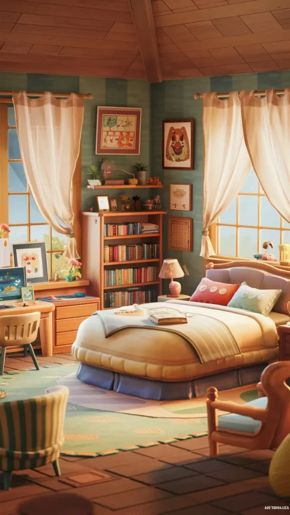 30+ Images of Inspiring Bedroom Ideas in Animal Crossing: New Horizons (ACNH)