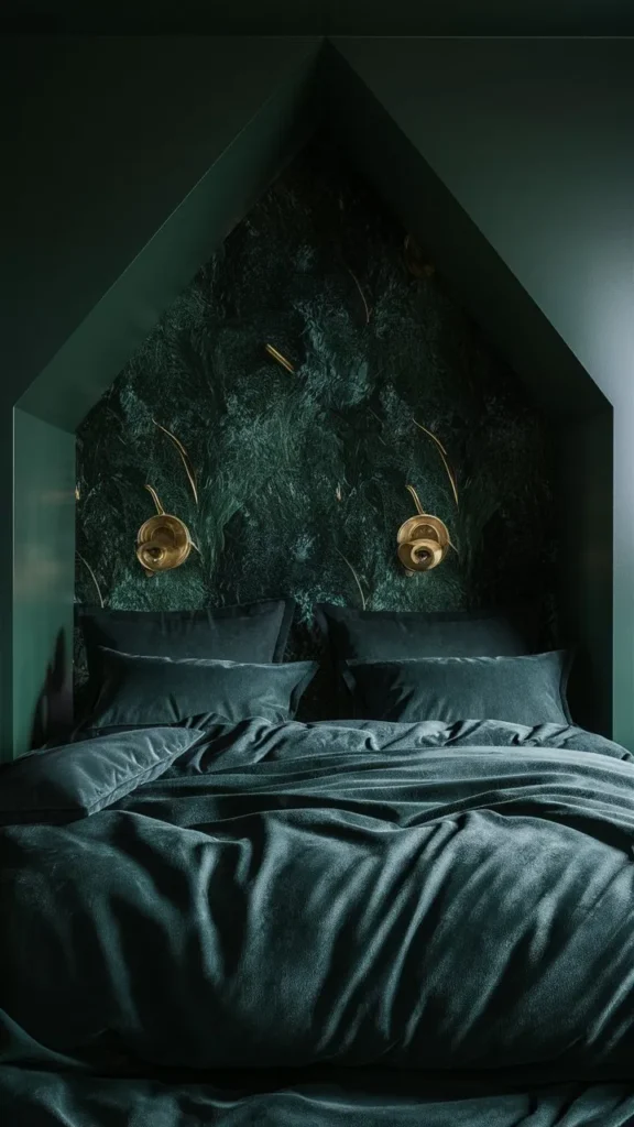 30+ Images of Dark Green Bedroom Ideas for a Bold and Serene Space