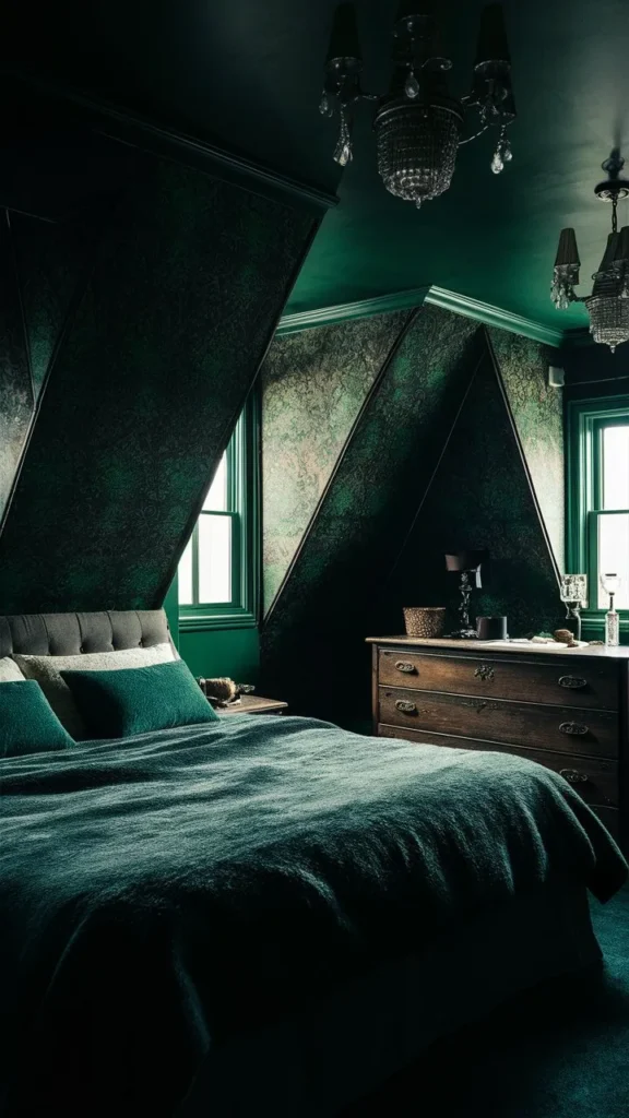 30+ Images of Dark Green Bedroom Ideas for a Bold and Serene Space