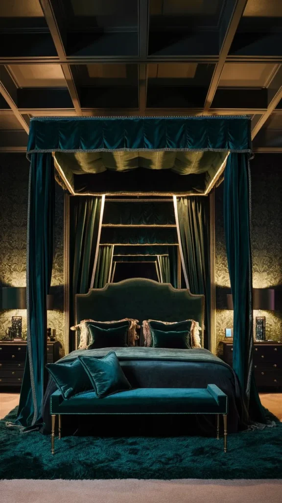 30+ Images of Dark Green Bedroom Ideas for a Bold and Serene Space