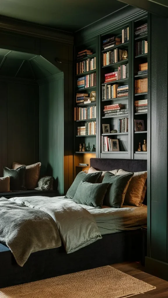 30+ Images of Dark Green Bedroom Ideas for a Bold and Serene Space