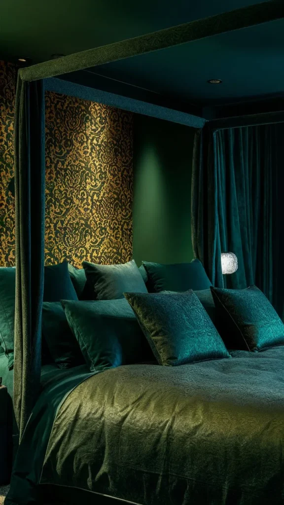 30+ Images of Dark Green Bedroom Ideas for a Bold and Serene Space