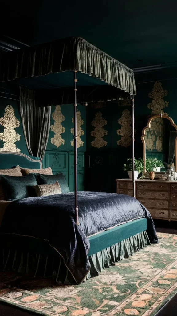 30+ Images of Dark Green Bedroom Ideas for a Bold and Serene Space