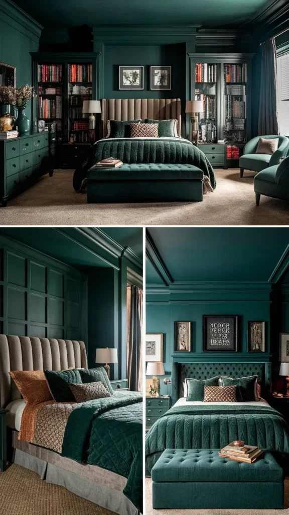 30+ Images of Dark Green Bedroom Ideas for a Bold and Serene Space