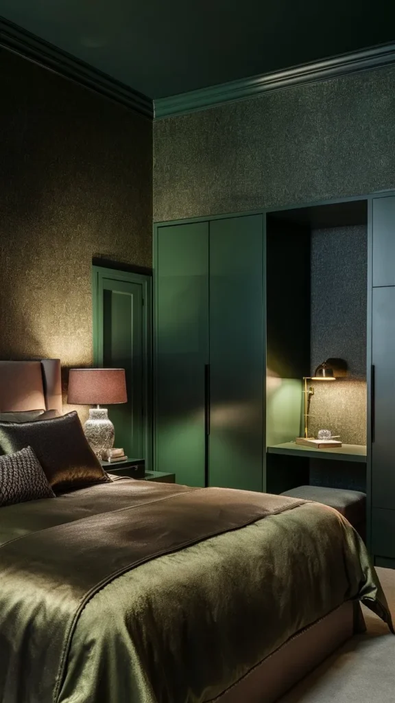 30+ Images of Dark Green Bedroom Ideas for a Bold and Serene Space